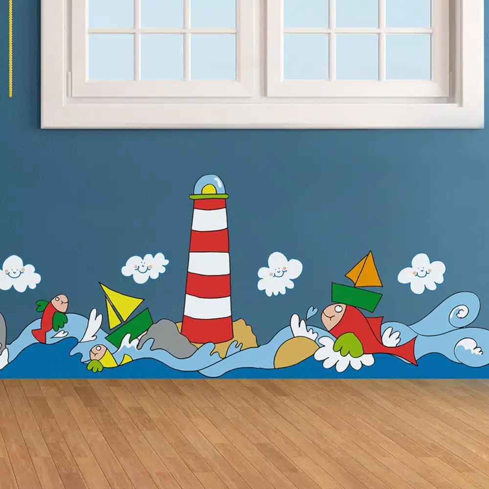 Sea μπορντούρα τοίχου αυτοκόλλητη