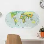 POLITICAL MAP βινυλίου αυτοκόλλητα τοίχου