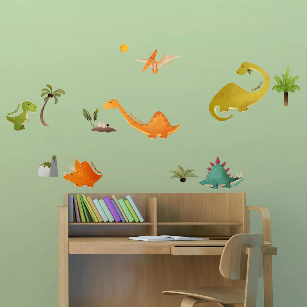 Dinosaurs παιδικά διακοσμητικά αυτοκόλλητα τοίχου ango