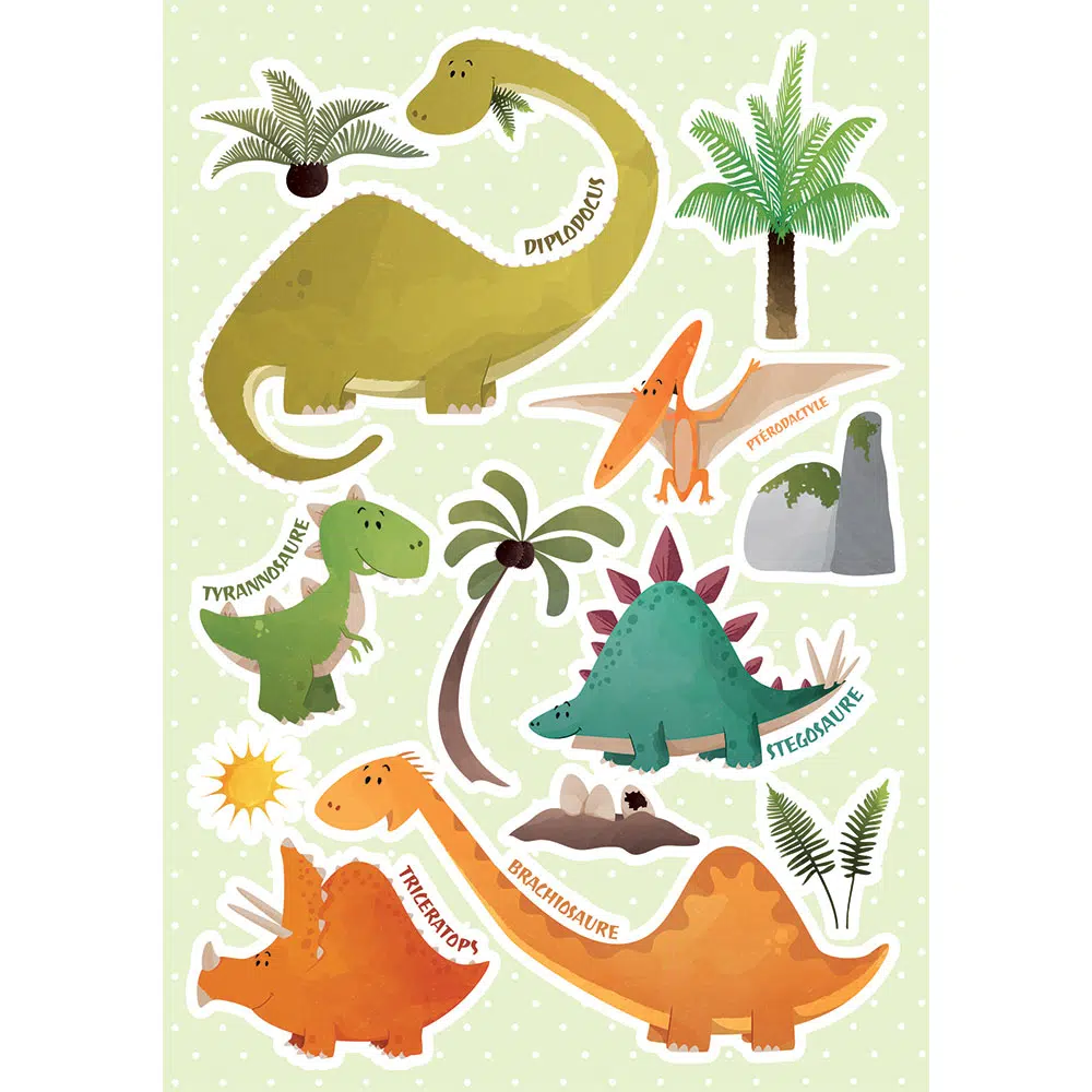 Dinosaurs παιδικά διακοσμητικά αυτοκόλλητα τοίχου ango