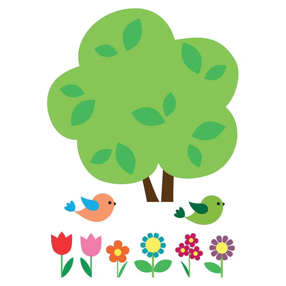 Tree with Flower διακοσμητικά αυτοκόλλητα τοίχου