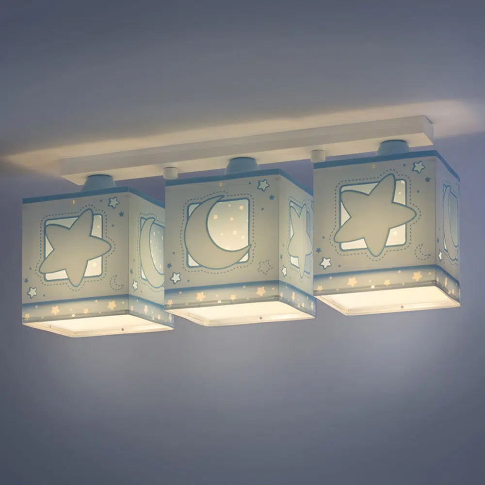 Moonlight Blue παιδικό φωτιστικό τρίφωτο οροφής