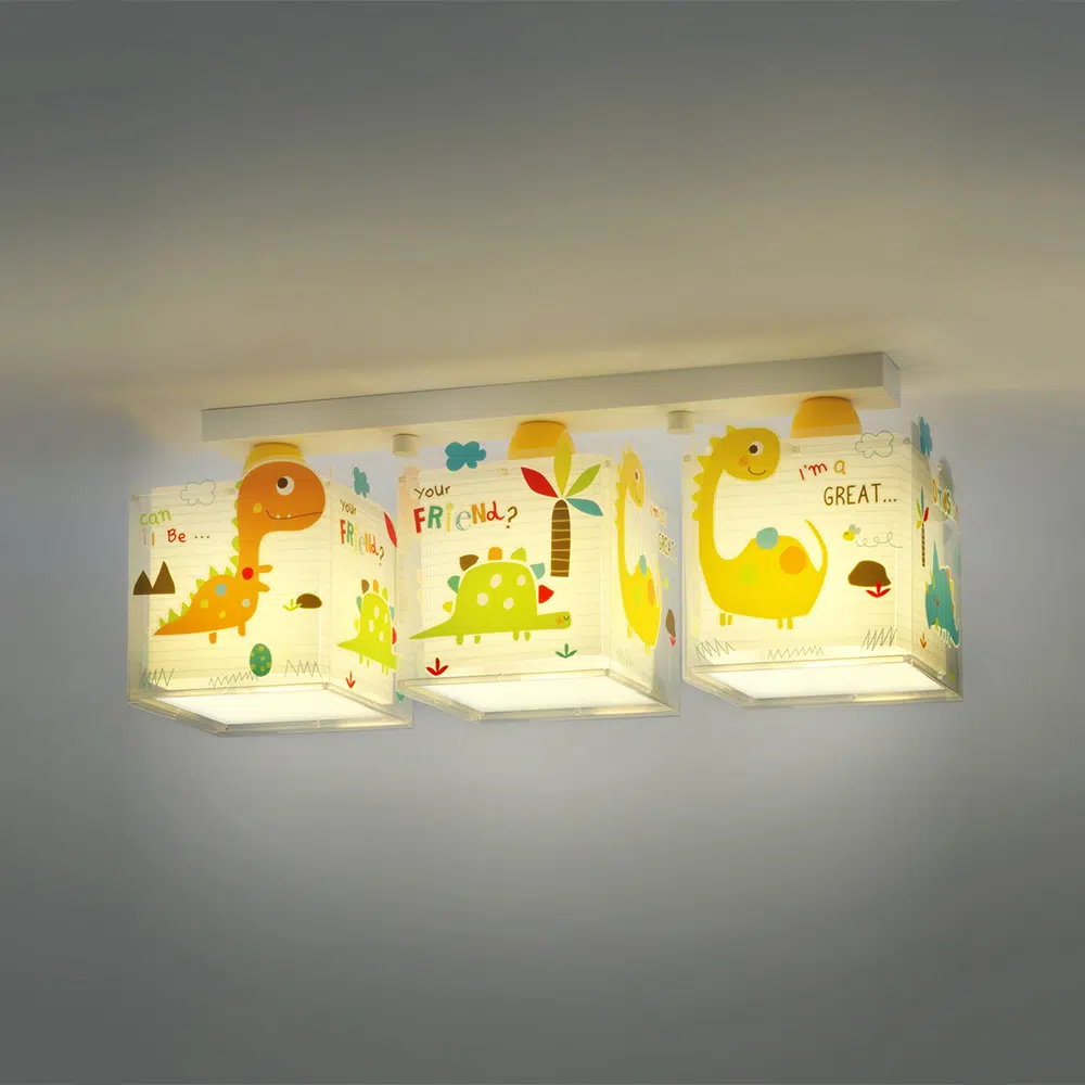 Dinos παιδικό φωτιστικό τρίφωτο οροφής