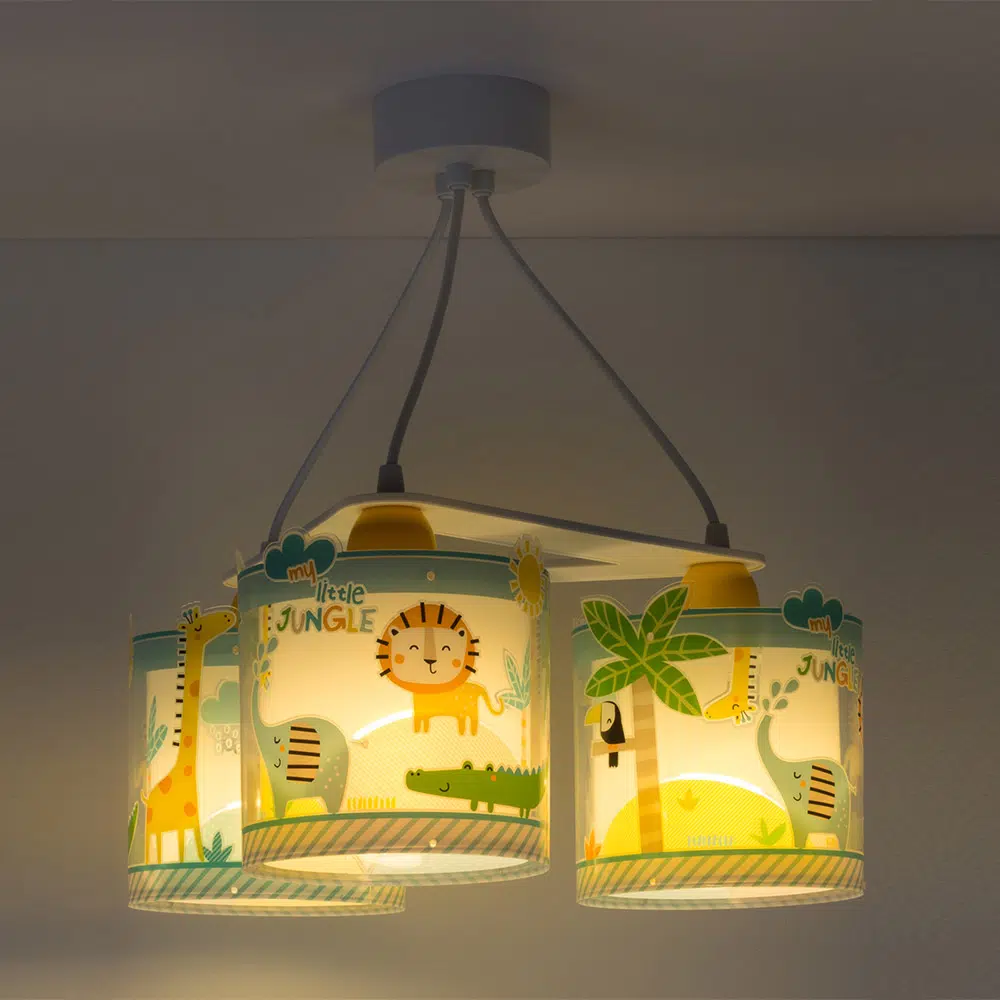 My Little Jungle παιδικό φωτιστικό τρίφωτο κρεμαστό