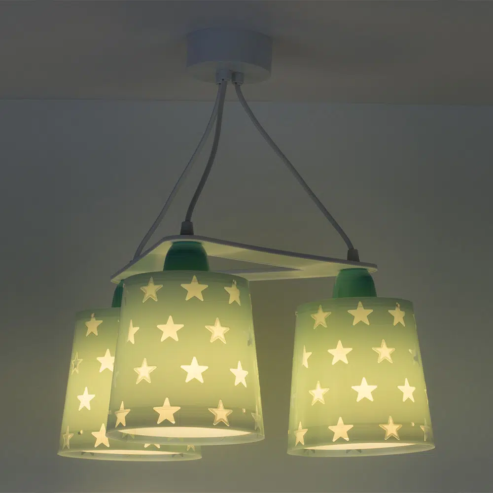 Stars Green φωτιστικό τρίφωτο κρεμαστό