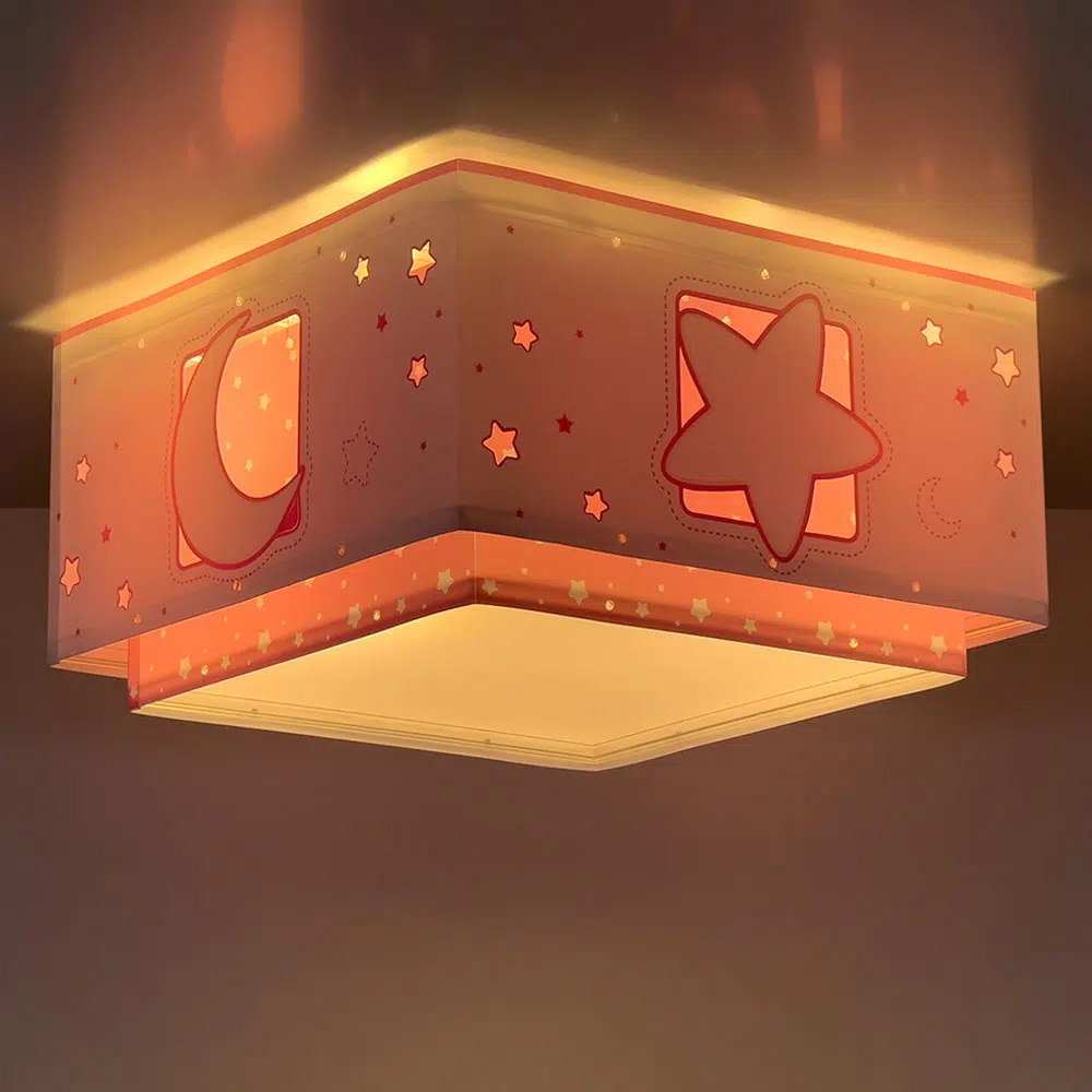 MOONLIGHT PINK πλαφονιέρα διπλού τοιχώματος