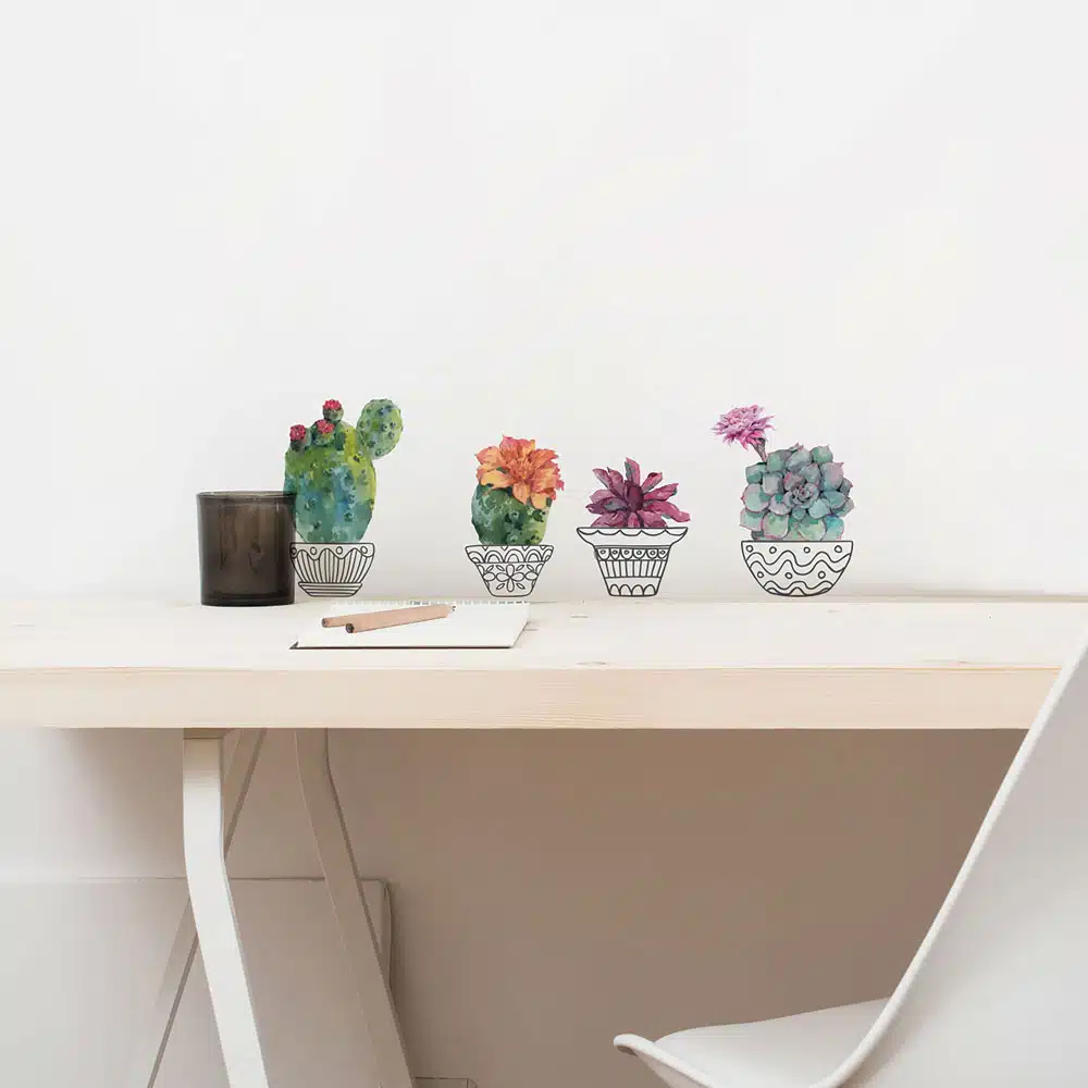 CACTUS VASES βινυλίου αυτοκόλλητα τοίχου