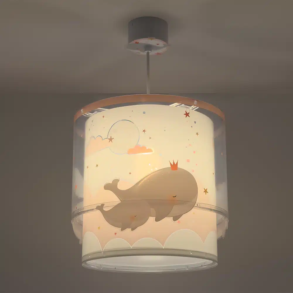 WHALE DREAMS PINK παιδικό φωτιστικό οροφής
